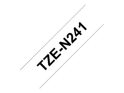 Schriftbandkassette Brother 18mm weiß/schwarz TZEN241 - TZEN241