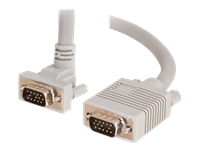 C2G Premium 15ft Premium Shielded HD15 SXGA M/M Monitor Cable with 90? Downward-Angled Male Connector