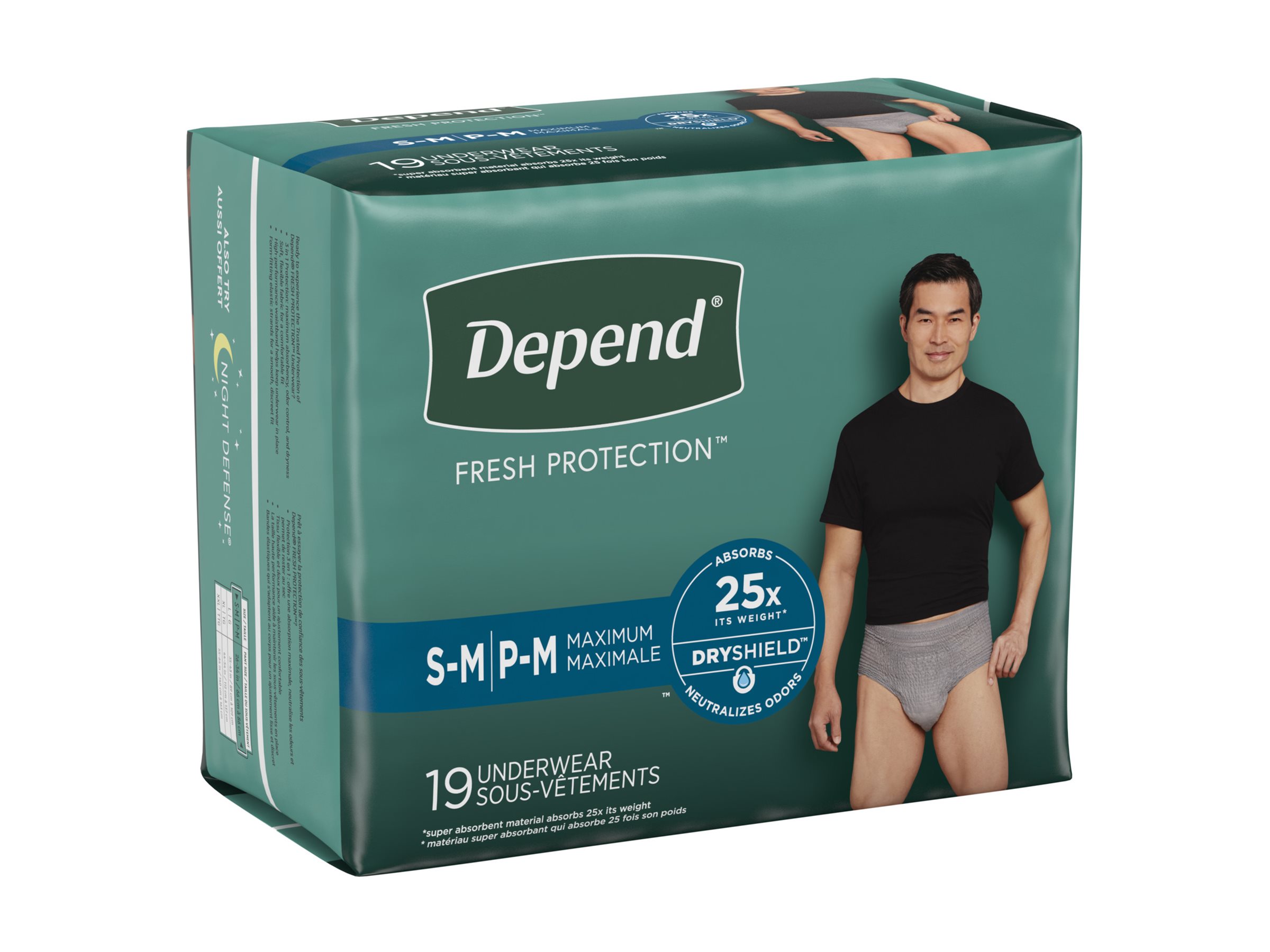 Depend Disposable Underwear For Men, Sizes: Small - Medium Qty: 120 Total,  Two Styles for Sale in Long Beach, CA - OfferUp