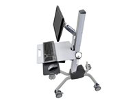 Ergotron Neo-Flex cart - Constant Force lift - for LCD display / keyboard / mouse / barcode scanner / CPU - two-tone grey