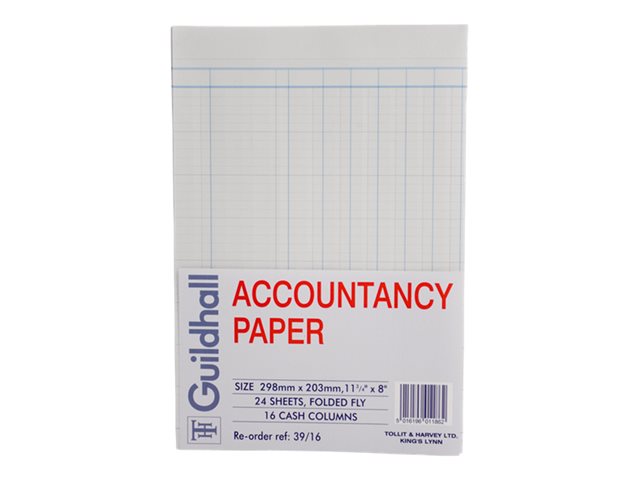 Guildhall Accountancy Paper 24 Sheets 298 X 203 Mm