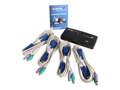 StarTech.com Commutateur KVM 4 Ports VGA USB, Montage en Rack - Switch KVM  - 1920x1440 (SV431USB), Commutateurs KVM