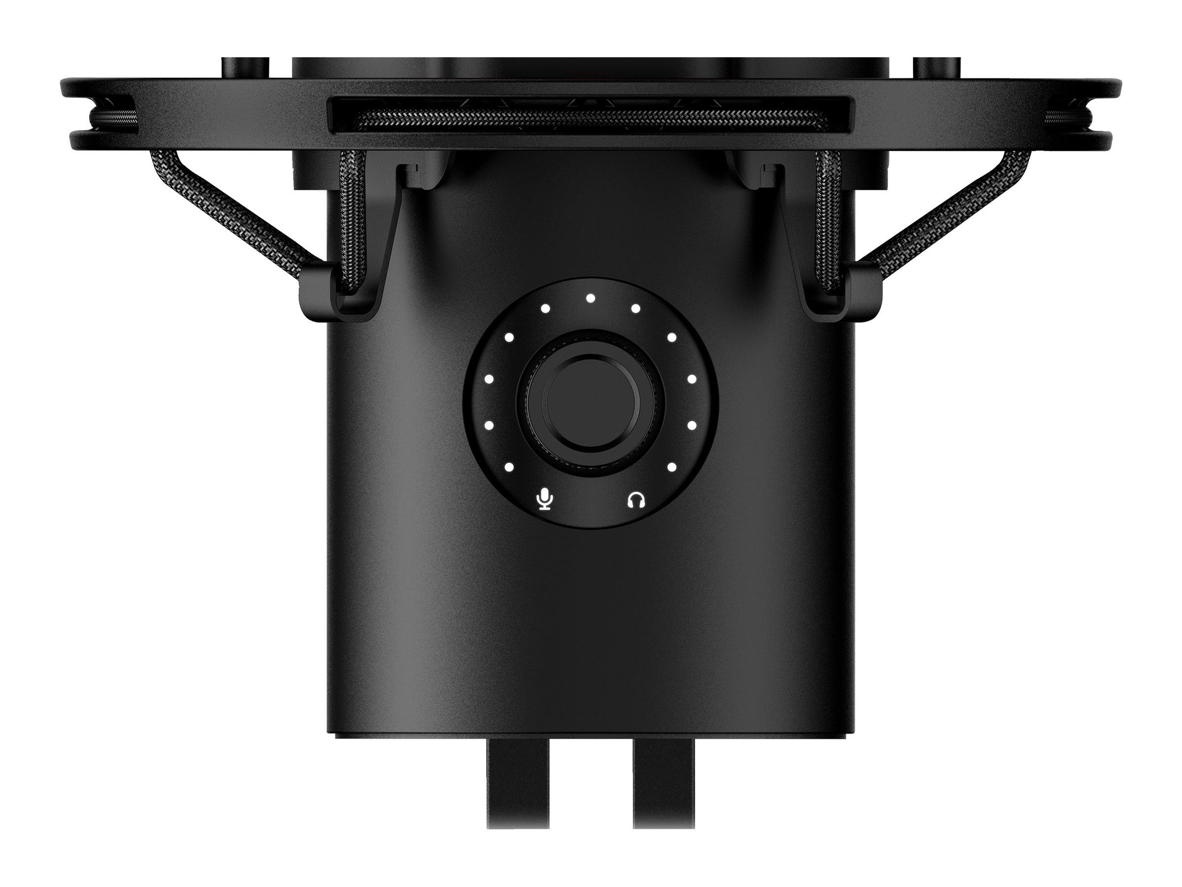 Micrófono Gaming Hyperx Quadcast 2 Black,  Indicadores LED de estado del micrófono, Controles intuitivos integrados, Sensor pulsar para silenciar