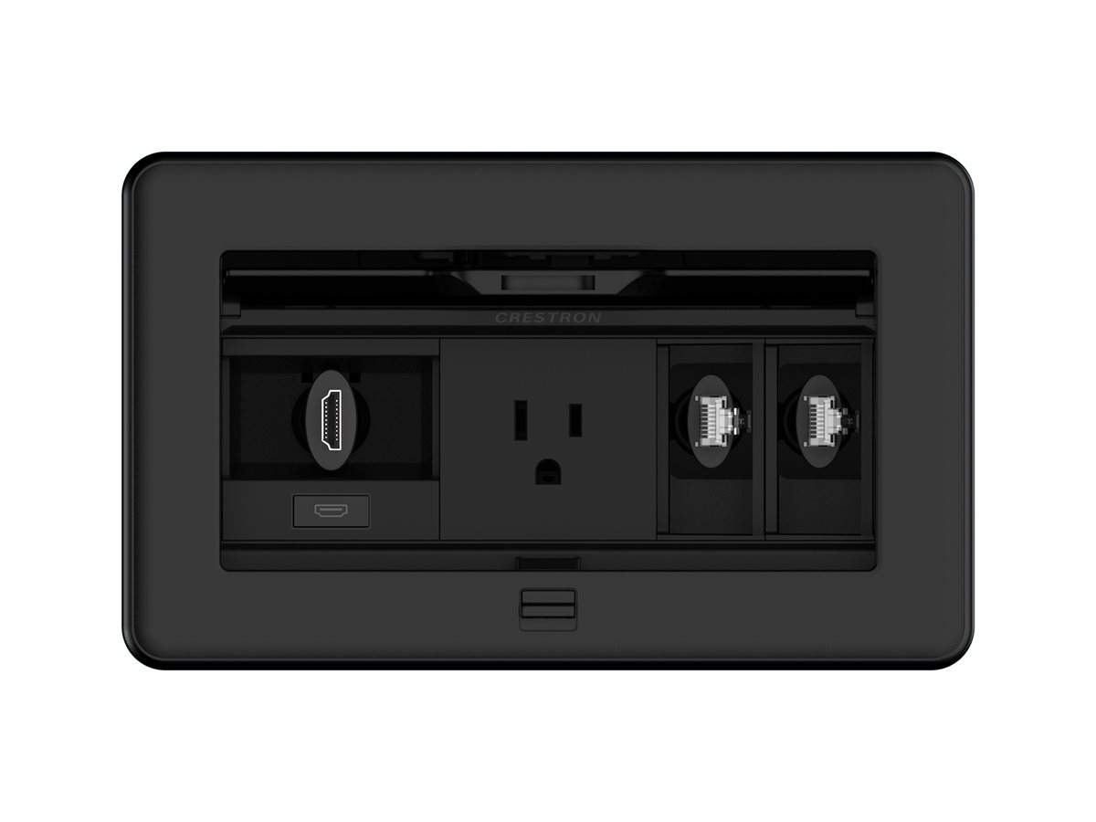 Crestron FlipTop™ FT2 Series Cable Management System, 202 Size, Mechanical, Pass-Through Lid, Black – foto 4