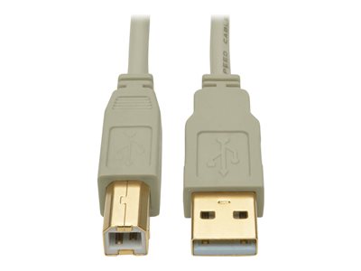 Tripp Lite 6ft USB 2.0 Hi-Speed A/B Cable M/M 28/24 AWG 480 Mbps Beige 6'