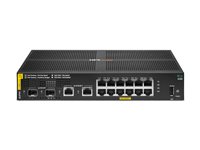 HPE Aruba 6100 12G Class4 PoE 2G/2SFP+ 139W Switch - switch - 16 ports - Managed - rack-mountable