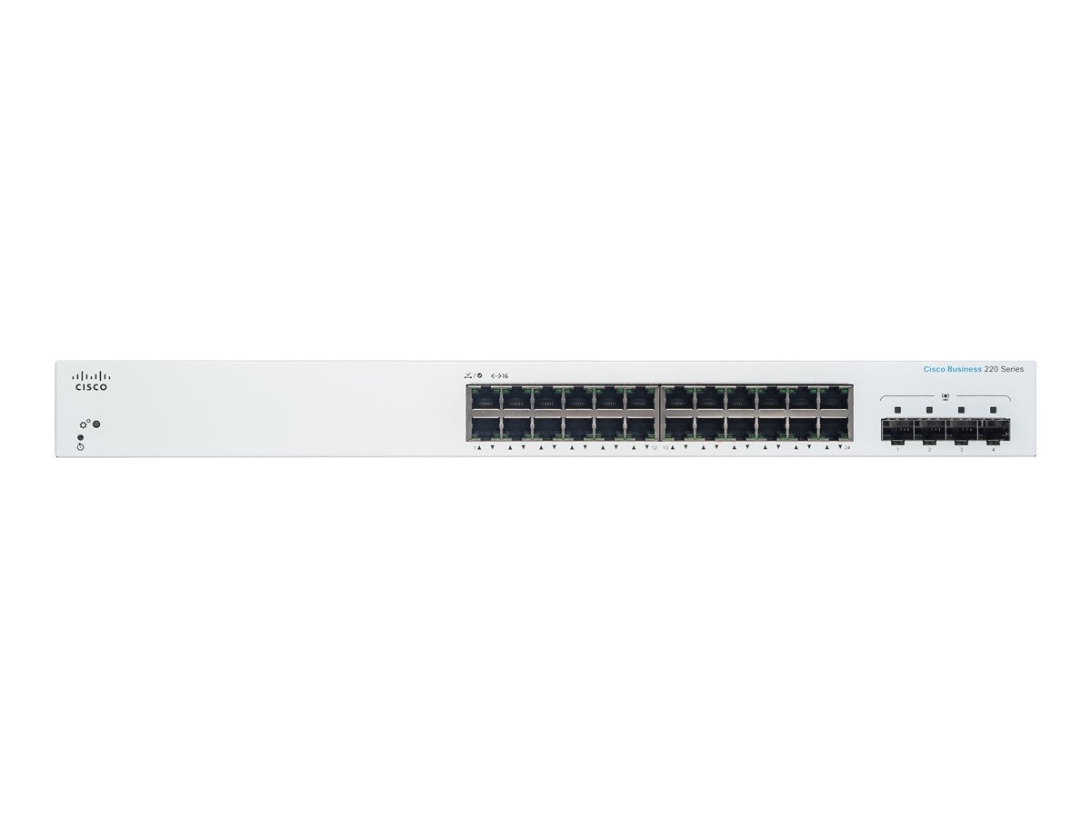 Cisco Business 220 Series CBS220-24T-4G - přepínač - 28 porty - inteligentní - Lze montovat do rozvaděče – foto 2