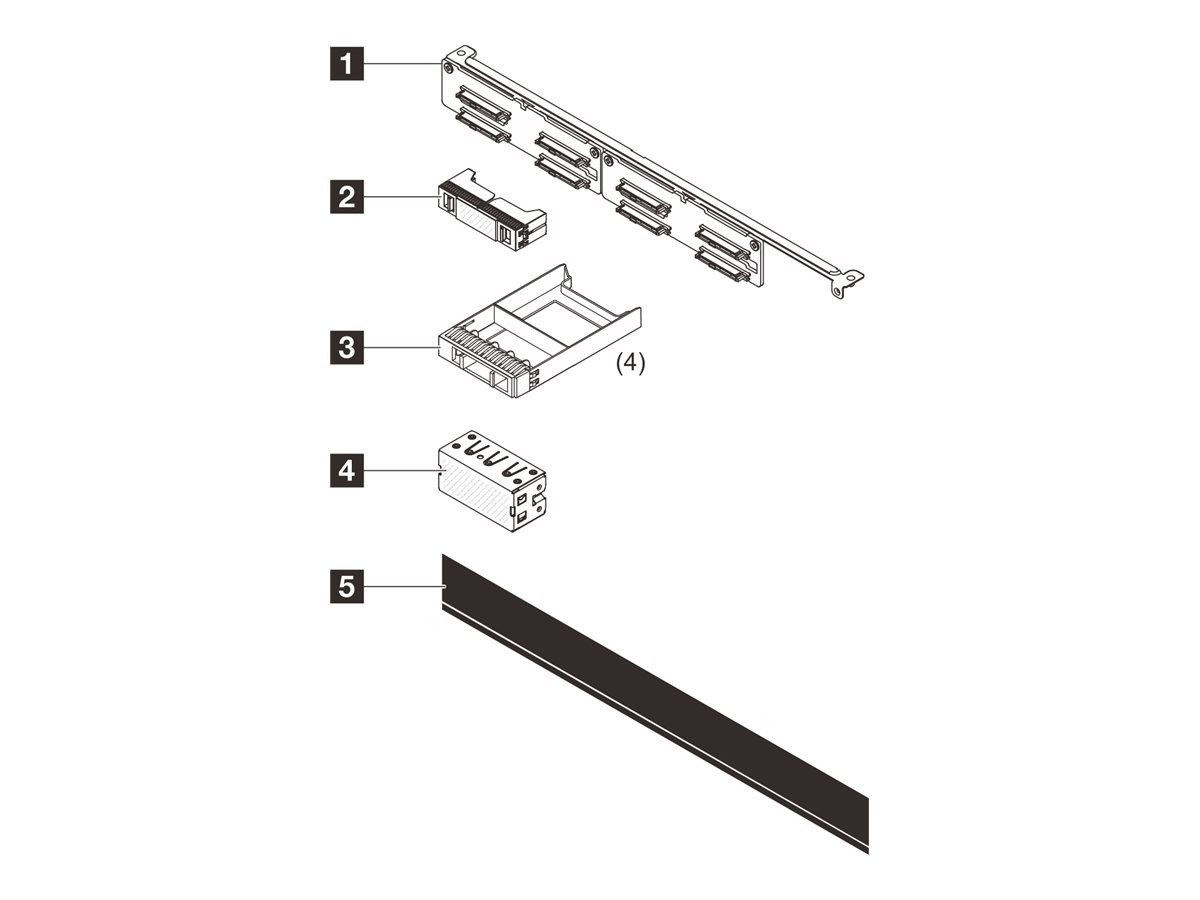 Lenovo - Server 8-bay 2.5" SAS/SATA backplane kit