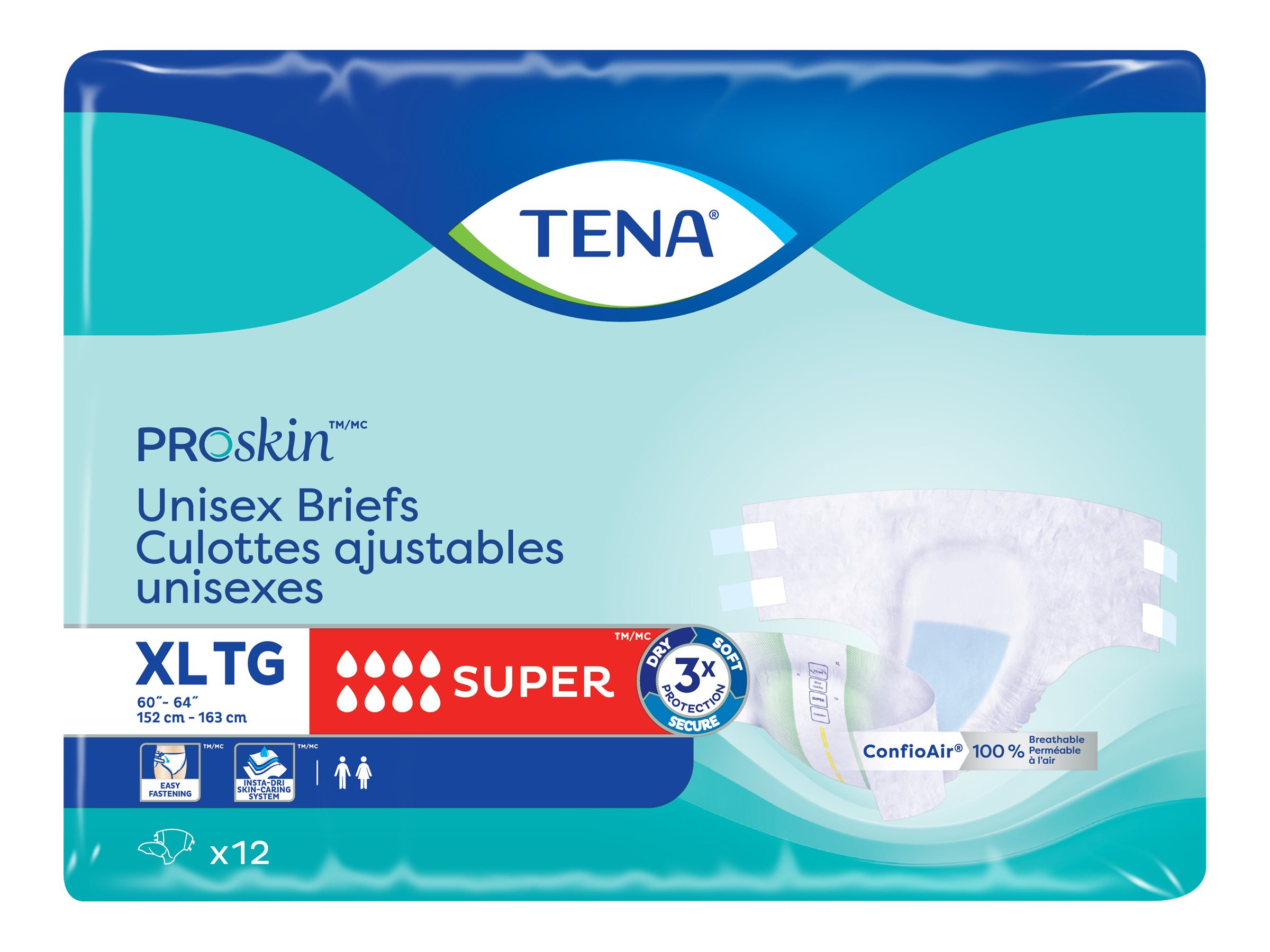 Tena Stretch Super Briefs (Proskin), M / R, L / XL, 3XL - Ships