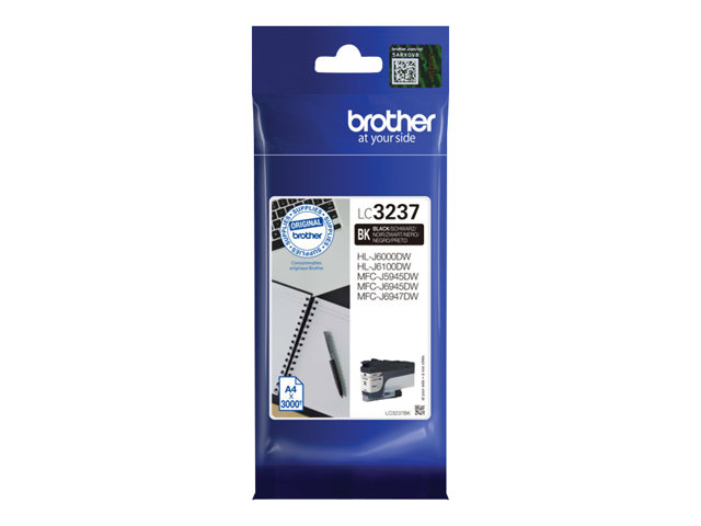 Brother LC3237BK - black - original - ink cartridge