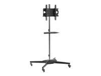 Mount Massive TRL1-44 PRO display trolley cart - for flat panel - black, silver
