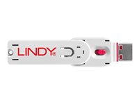 Lindy USB Port Blocker - USB port blocker - pink (pack of 4)