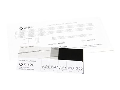 X-Rite Calibration sheet for X-Rite 301,