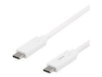 DELTACO USB 3.1 Gen 1 USB Type-C kabel 0.5m Hvid
