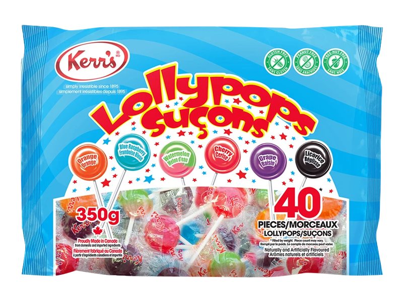 Kerr's Assorted Lollypops - 40s/350g