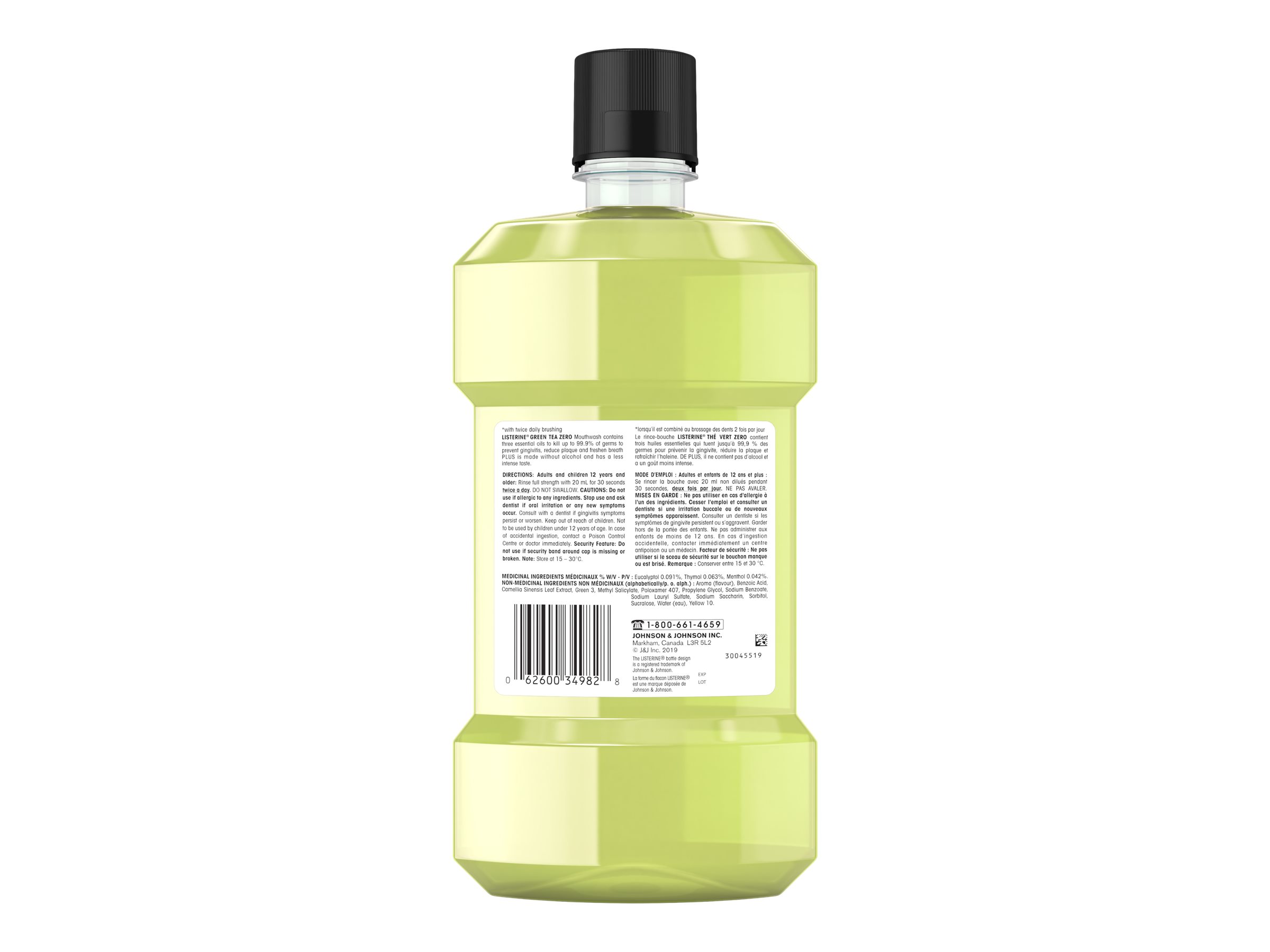 Listerine Green Tea Zero Antiseptic Mouthwash - 1L