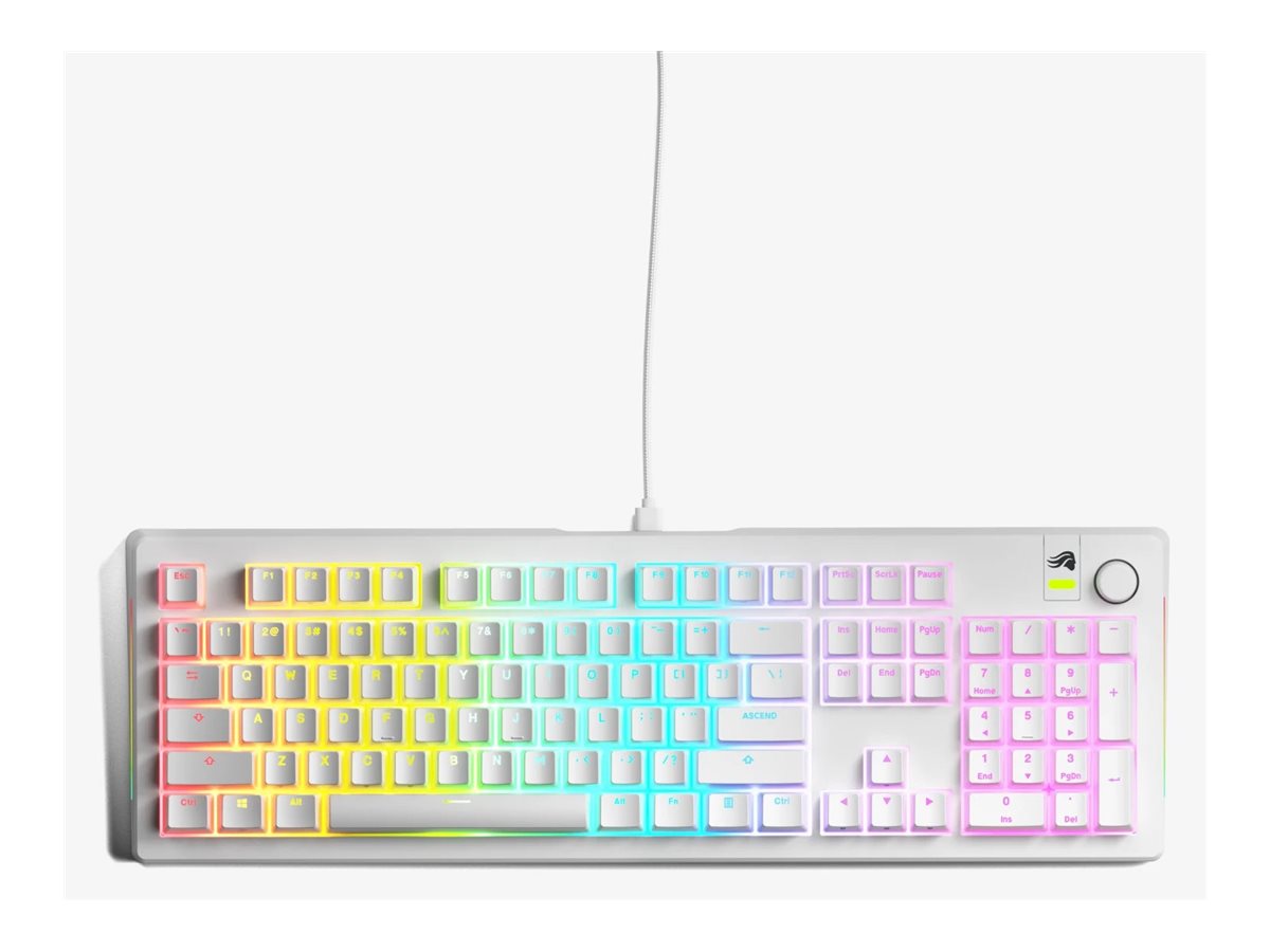 Glorious GMMK3 keyboard prebuilt 100% full size QWERTY English black Input Product shot Left-angle 79750