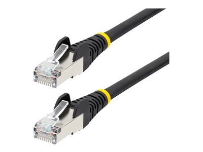 Startech 10ft LSZH CAT6a Ethernet Cable, Black, 10 Gigabit Snagless RJ45 100W PoE Patch Cord, CAT 6A 10GbE 27AWG S/FTP Network Cable w/Strain Relief, ETL