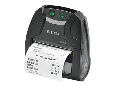 Zebra ZQ320 Mobile Receipt Printer Receipt printer direct thermal Roll (3.15 in) 203 dpi 