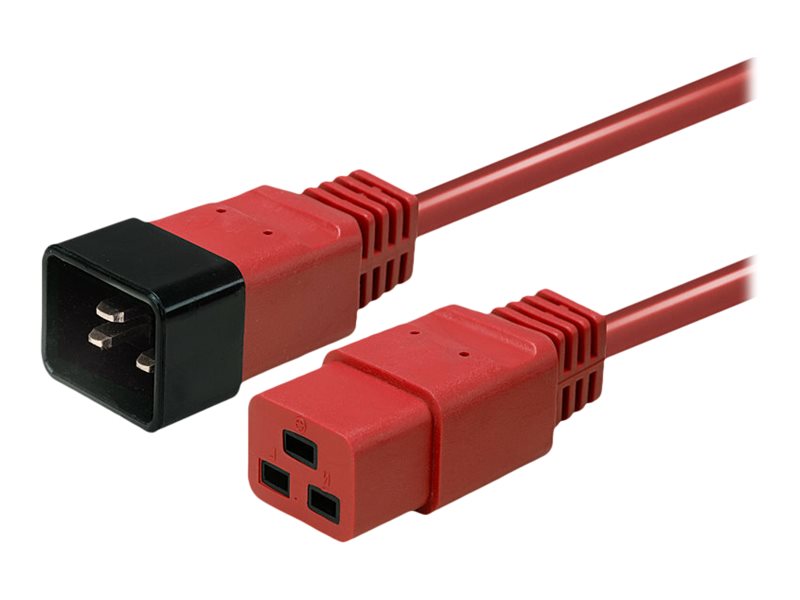 LINDY 1m IEC C19 to C20 Cable Red