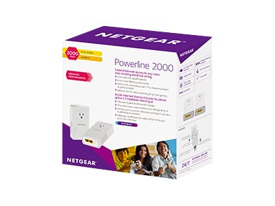NETGEAR Powerline 2000 + Extra Outlet - adaptateur CPL - Branchement mural