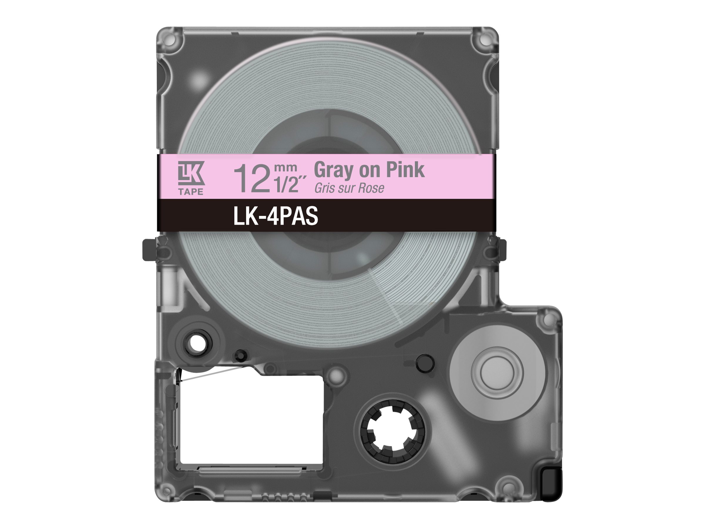 EPSON Colour Tape Pink/Grey, 12mm, 8m, LK-4PAS
