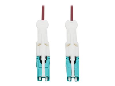 Tripp Lite 400G Duplex Multimode 50/125 OM4 Fiber Optic Cable (CS-PC/CS-PC), Round LSZH Jacket, Magenta, 1 m