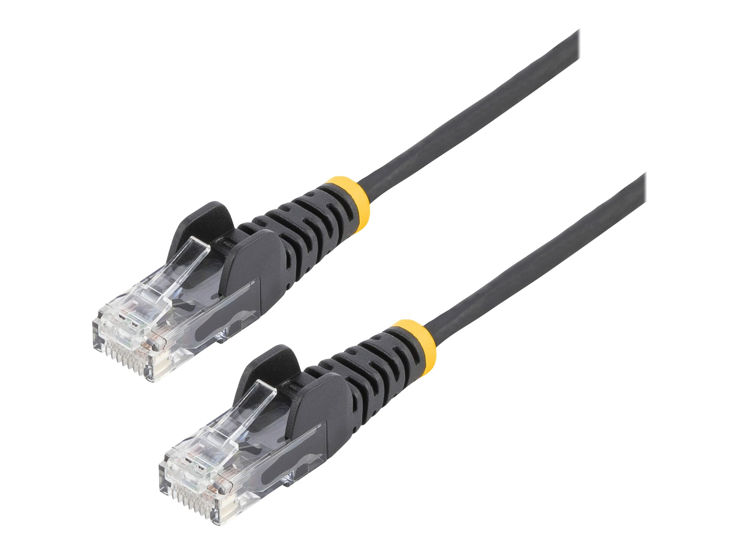 Startech 6in Slim LSZH CAT6 Ethernet Cable, 10 Gigabit Snagless RJ45 100W PoE Patch Cord, CAT 6 10GbE UTP Network Cable w/Strain Relief, Black, ETL/Low Smoke Zero Halogen