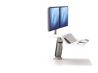 FELLOWES STATION ASSIS-DEBOUT LOTUS BLAN