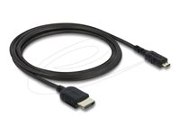 Delock HDMI-kabel 2m Sort