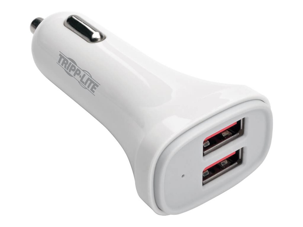 Tripp Lite USB Car Charger Dual-Port with Autosensing 5V 4.8A Fast Charger for Tablets and Cell Phones