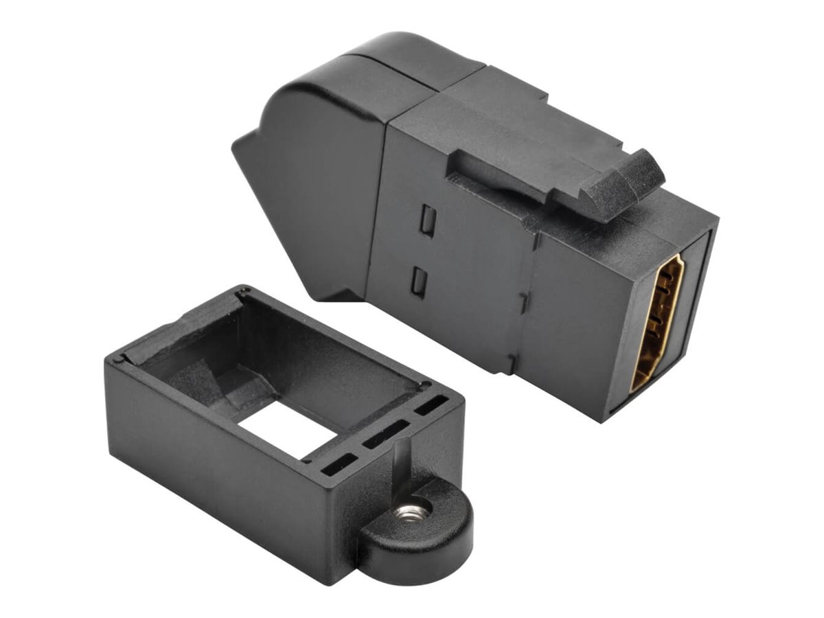 Tripp Lite HDMI Coupler Keystone Panel Mount Angled F/F Black