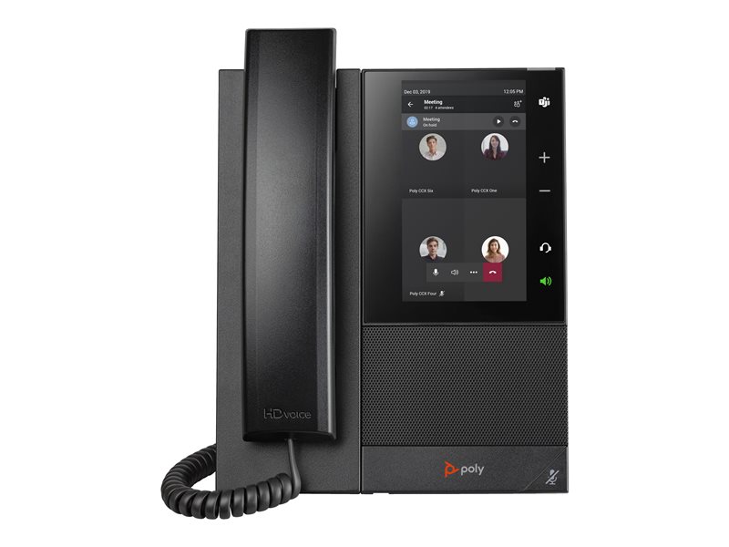 Poly CCX 500 for Microsoft Teams - VoIP-Telefon mit Rufnummernanzeige/Anklopffunktion - SIP, SRTP - 24 Leitungen - Schwarz
