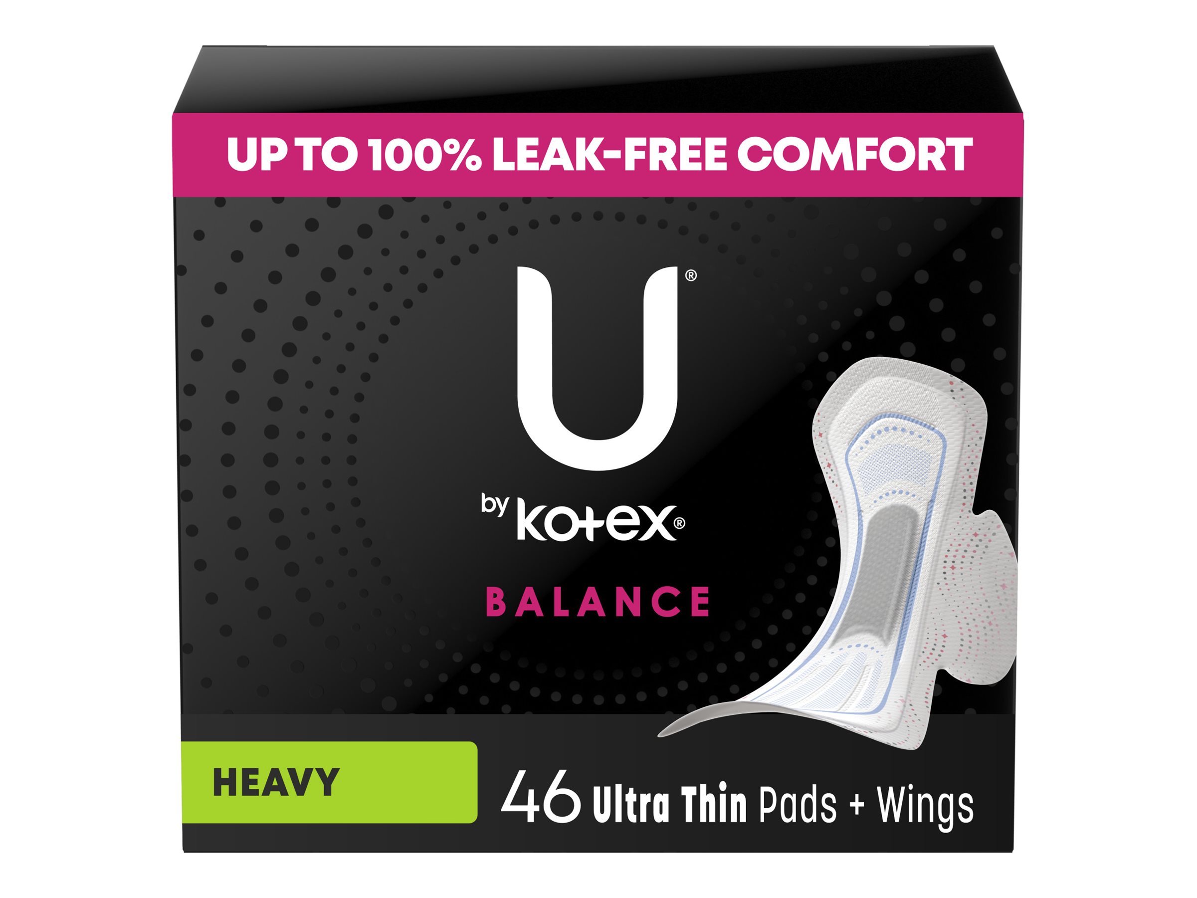 U by Kotex Balance Ultra Thin Sanitary Pad - Heavy - 46 Count