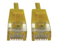 Eaton Tripp Lite Series Cat6a 10G Snagless Molded Slim UTP Ethernet Cable (RJ45 M/M), PoE, Yellow, 3 ft. (0.9 m)