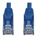 Eaton Tripp Lite Series Cat6a 10G Snagless Molded UTP Ethernet Cable (RJ45 M/M), PoE, Blue, 1 ft. (0.3 m)