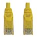Tripp Lite Cat6a 10G Snagless Molded UTP Ethernet Cable (RJ45 M/M), PoE, Yellow, 7 ft. (2.1 m)