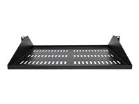 Startech 2U Vented Server Rack Shelf, Center Mount 14in Deep Fixed Cantilever Tray, Rackmount Shelf for 19" AV/Data/Network E