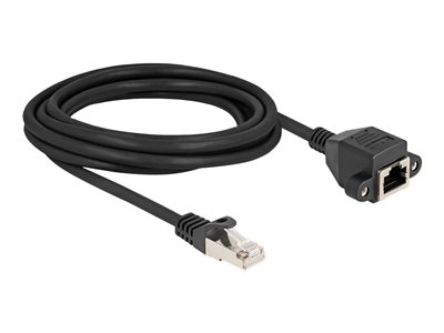 DELOCK RJ50 Verlängerungskabel Stecker zu Buchse S/FTP 3m SW