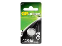 GP Knapcellebatterier CR2016