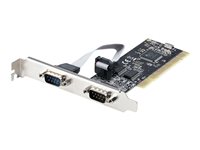 StarTech.com 2-Port PCI RS232 Serial Adapter Card, PCI Serial Port Expansion Controller Card, PCI to Dual Serial DB9 Card, Standard (Installed) & Low Profile Brackets, Windows/Linux - Dual Port PCI Serial Card (PCI2S5502) Seriel adapter PCI