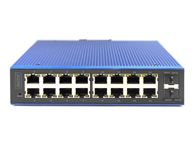 DIGITUS Switch 16+2-Port L2 managed  Gigabit Ethernet PoE