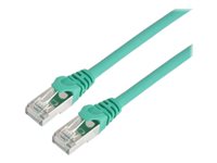 Prokord CAT 6a Kabel med afskærmning med folie og kobberfletning (SFTP 50cm Netværkskabel Grøn 