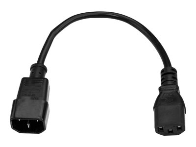 StarTech.com 6ft (1.8m) Power Extension Cord, C14 to C13, 10A 125V, 18AWG, Black Computer Power Cord Extension, Power Supply Extension Cable, IEC-320-C14 to IEC-320-C13 AC Power Cable - UL Listed