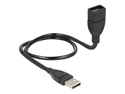 DELOCK USB Verl.A -> A St/Bu 0.50m ShapeCable sw - 83499