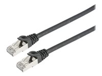 Prokord CAT 6a Kabel med afskærmning med folie og kobberfletning (SFTP 1m Netværkskabel Sort 