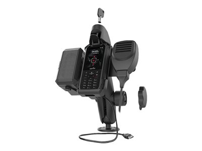 RAM Double Ball Mount Car charging holder 2.5 A with speaker and microphone 
