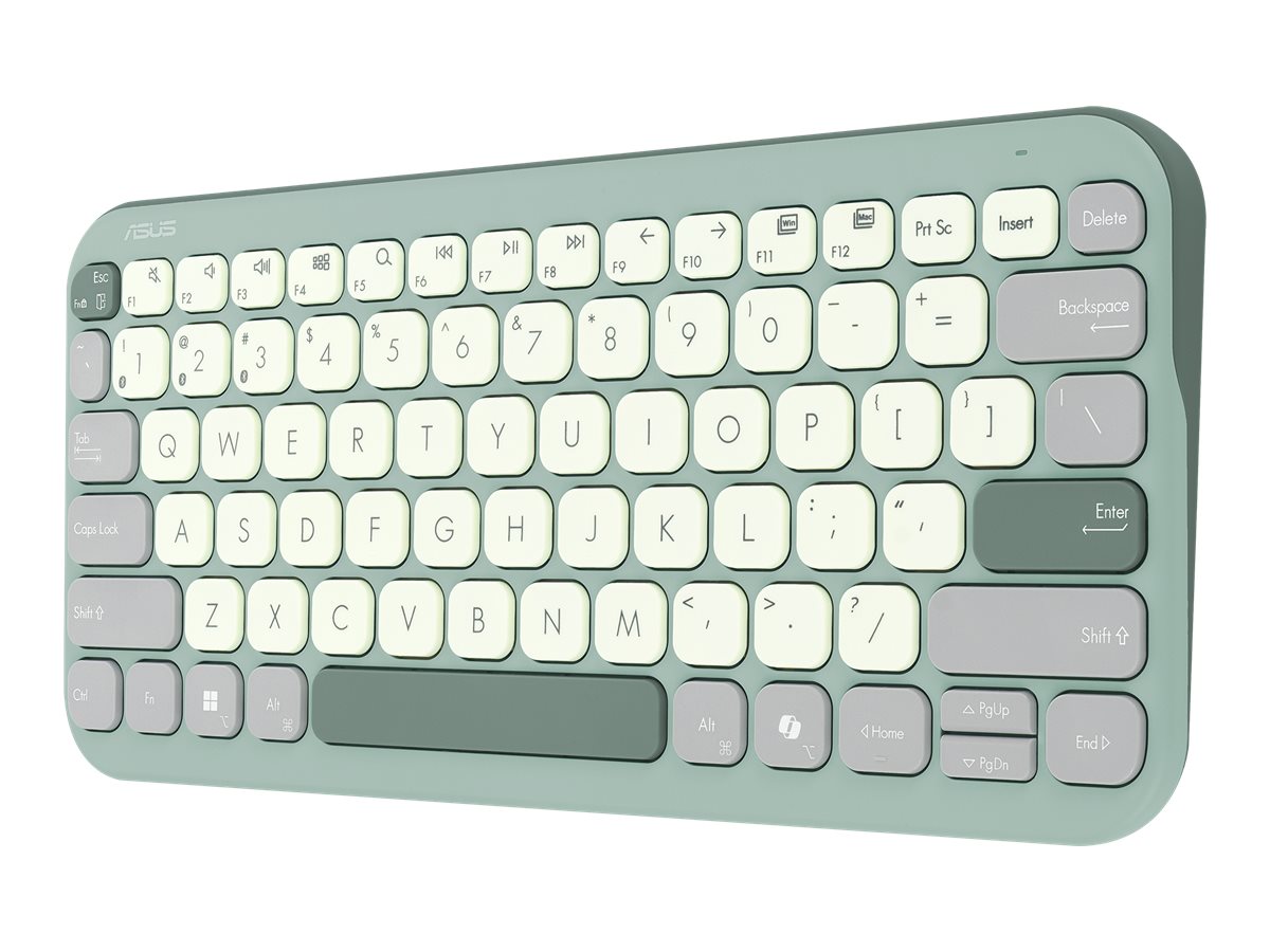 Asus Marshmallow Kw100 Keyboard 16 Mm Key Travel 75 Compact Green Tea Latte Input Device Asus Marshmallow Kw100 Keyboard 16 Mm Key Travel 75 Compact Green Tea Latte Input Device