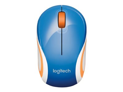 Logitech M187 - Mouse - optical - wireless - 2.4 GHz - USB wireless receiver - blue