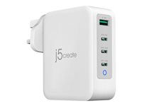 j5create JUP43130 power adapter - USB Type A, 3 x USB-C - 130 Watt